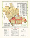 Vintage Map of Beverly Hills, California 1937