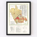 Vintage Map of Beverly Hills, California 1937