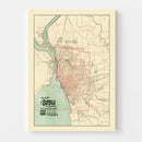 Vintage Map of Bufalo, New York 1891