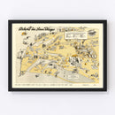 Vintage Map of San Diego, California 1943