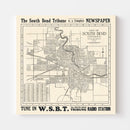 Vintage Map of South Bend, Indiana 1931