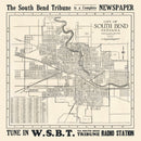 Vintage Map of South Bend, Indiana 1931