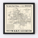 Vintage Map of South Bend, Indiana 1931