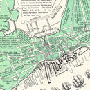 Vintage Map of Portland, Maine 1932