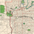 Vintage Map of Fort Wayne, Indiana 1919