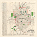 Vintage Map of Fort Wayne, Indiana 1919