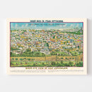 Vintage Map of Jerusalem,  1900