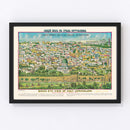 Vintage Map of Jerusalem,  1900