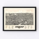 Vintage Map of Amesbury, Massachusetts 1890