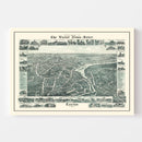 Vintage Map of Exeter, New Hampshire 1896