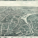 Vintage Map of Exeter, New Hampshire 1896