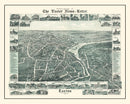 Vintage Map of Exeter, New Hampshire 1896