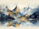 Lake Abstract Mountain Wall Art Canvas Print