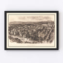 Vintage Map of Yale University, 1906
