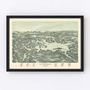 Vintage Map of Lake Winnipesaukee, New Hampshire 1909