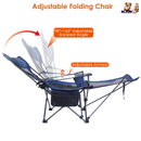 Foldable Camping Chair with Reclining Backrest & Carry Bag by GBruno Store