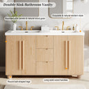 58.3" Bathroom Vanity Cabinet With 3 Drawers & 4 Doors by HouseOfZazla