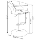 Bar Stool With Seat, 360 Degree Swivel, Height Adjustable Design - Black by HouseOfZazla