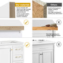 30" White Bathroom Vanity with Abundant Storage by HouseOfZazla