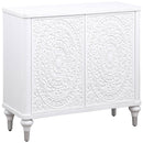 Angus - 2 Door Mandala Accent Cabinet - White by HouseOfZazla