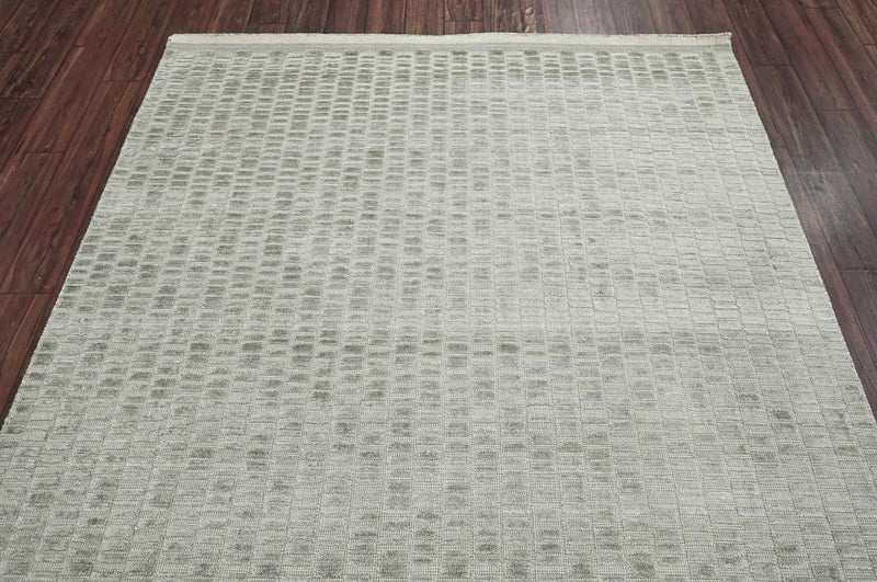 6x9 Tone On Tone Gray LoomBloom Hand Knotted Modern & Contemporary Textured Tibetan 100% Wool Oriental Area Rug