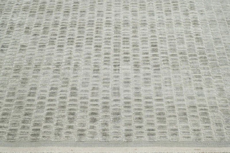 6x9 Tone On Tone Gray LoomBloom Hand Knotted Modern & Contemporary Textured Tibetan 100% Wool Oriental Area Rug