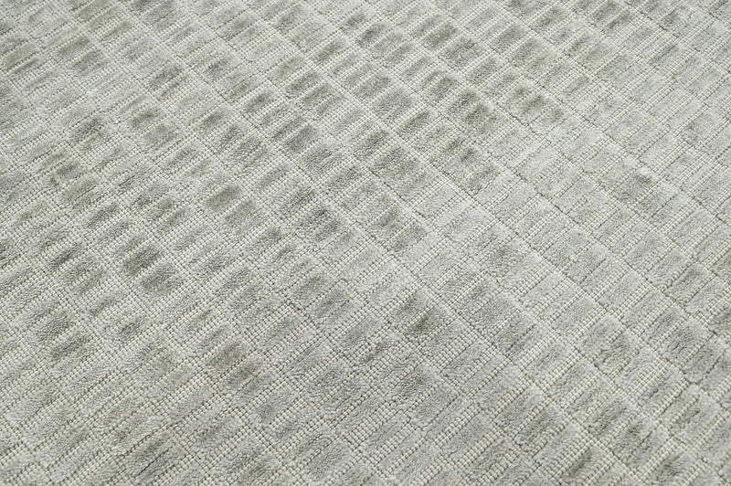 6x9 Tone On Tone Gray LoomBloom Hand Knotted Modern & Contemporary Textured Tibetan 100% Wool Oriental Area Rug