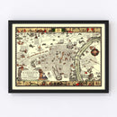 Vintage Map of Gadsden, Alabama 1939