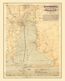 Vintage Map of Mobile, Alabama 1889