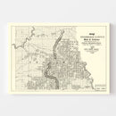 Vintage Map of Chambers County, Alabama 1974
