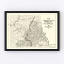 Vintage Map of Chambers County, Alabama 1974
