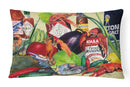 Spices and Crawfish Decorative Throw Pillow 12x16 Indoor Outdoor Accent Cushion, Fabric Cover with Insert for Sofa, Bed, Porch & Living Room