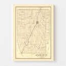 Vintage Map of Butler County, Alabama 1884