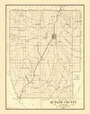 Vintage Map of Butler County, Alabama 1884