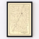 Vintage Map of Butler County, Alabama 1884