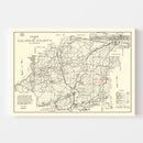Vintage Map of Calhoun County, Alabama 1930