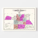Vintage Map of Houston County, Alabama 1907