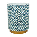 14" Round Accent Stool with Gold Base