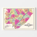 Vintage Map of Jackson County, Alabama 1907