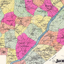 Vintage Map of Jackson County, Alabama 1907