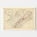 Vintage Map of Jefferson County, Alabama 1892