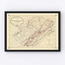 Vintage Map of Jefferson County, Alabama 1892