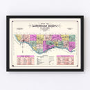 Vintage Map of Lauderdale County, Alabama 1907