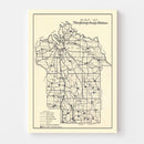Vintage Map of Montgomery County, Alabama 1918
