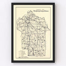 Vintage Map of Montgomery County, Alabama 1918