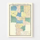 Vintage Map of Tallapoosa County, Alabama 1885