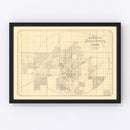 Vintage Map of Anniston, Alabama 1890