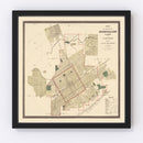 Vintage Map of Birmingham, Alabama 1888