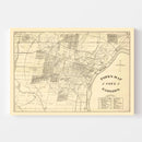 Vintage Map of Gadsden, Alabama 1888