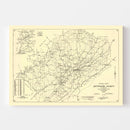 Vintage Map of Jefferson County, Alabama 1916